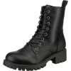 Verstärkte Schnürstiefeletten Mit Anziehschlaufe Schnürstiefeletten - Schwarz