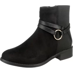 Classic Ankle Boots Mit Riemchendetail - Schwarz