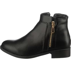 Gold Zipper Stiefeletten - Schwarz 9 Gold Zipper Stiefeletten - Schwarz -Ambellis 14886038 03