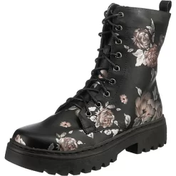 Chunky Lace-Up Boots - Schwarz Modell 1