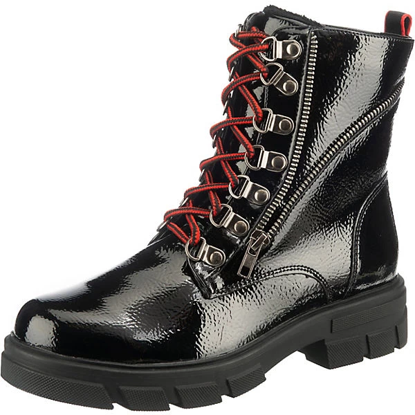 Winter Lace-Up Booties - Schwarz 1 Winter Lace-Up Booties - Schwarz