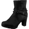 Stiefeletten Mit Blockabsatz Und Riemchendetails - Schwarz