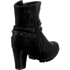 Stiefeletten Mit Blockabsatz Und Riemchendetails - Schwarz -Ambellis 14886407 05