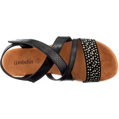 Riemchensandalen Mit Klettverschluss - Schwarz -Ambellis 16955402 06