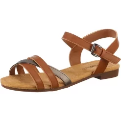 Classic Riemchensandale - Cognac