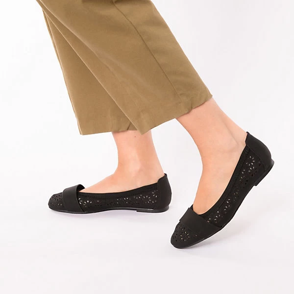 Flowered Ballerinas - Schwarz 2 Flowered Ballerinas - Schwarz – Bild 2