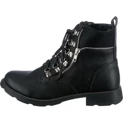 Lace-Up Boots Mit Zip Detail - Schwarz 9 Lace-Up Boots Mit Zip Detail - Schwarz -Ambellis 19811393 03