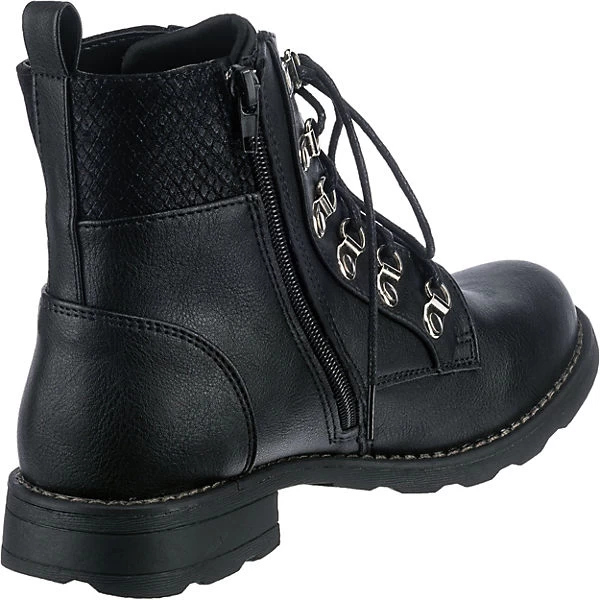 Lace-Up Boots Mit Zip Detail - Schwarz 5 Lace-Up Boots Mit Zip Detail - Schwarz – Bild 5
