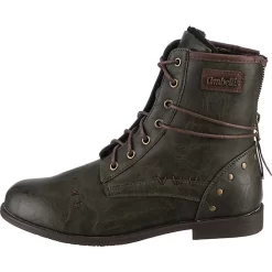 Schnürstiefeletten Vintage Look - Dunkelgrün -Ambellis 20368017 03