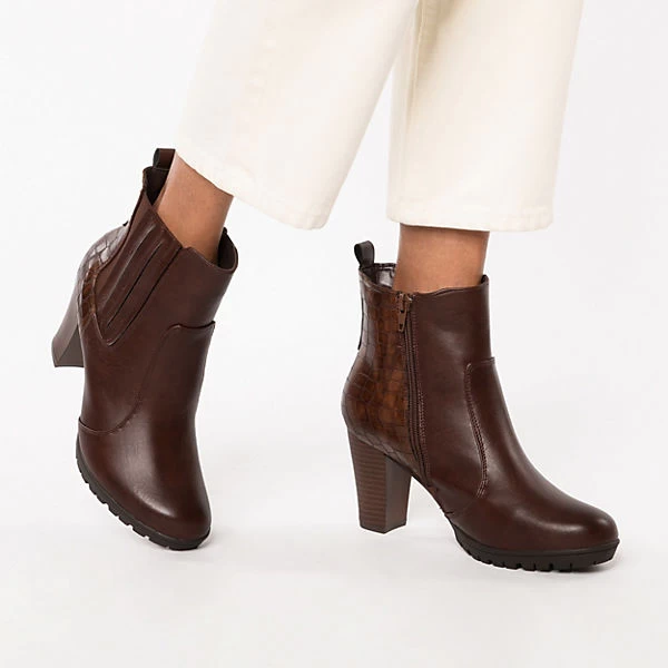 Classic Stiefeletten Mit Absatz - Braun 2 Classic Stiefeletten Mit Absatz - Braun – Bild 2