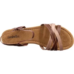 Sommer Riemchensandalen - Cognac -Ambellis 27109157 06
