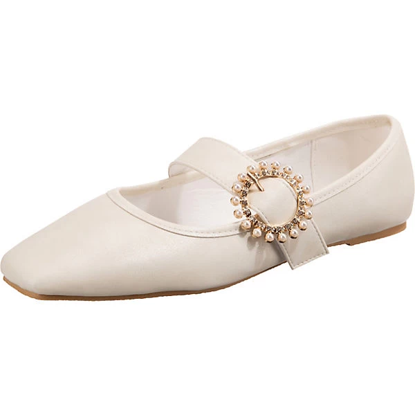 Trendy Spangenballerinas - Offwhite 1 Trendy Spangenballerinas - Offwhite